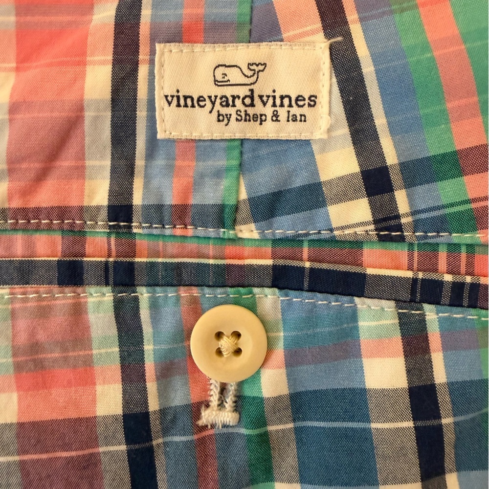 Vineyard Vines Surf View Plaid Club Shorts Bahama Breeze Boys Size 18 NWT - Picture 5 of 10